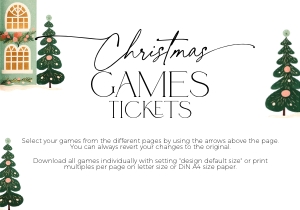 CHG46-00 5x3.5" Christmas Games Tickets 51-53 - Christmas Houses: CHG46 Christmas Games BUNDLE - Chrisstmas Houses