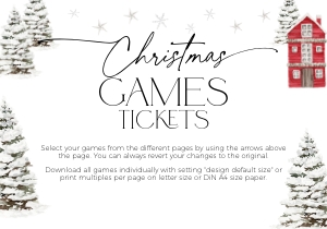 CHG48-00 5x3.5" Christmas Games Tickets 51-53 - Christmas Village: CHG48-00 Christmas Games BUNDLE - Christmas Village