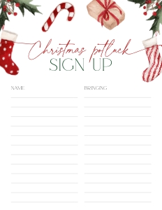 CH047-06 Potluck Sign Up Sheet design preview