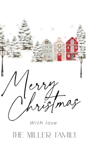 CH048-02 2x3.5 Gift Tag - Christmas Village: CHB48-01 Invitation Set - Christmas Village