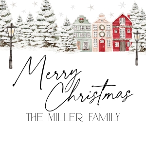 CH048-02 2x2 Gift Tag - Christmas Village: CHB48-01 Invitation Set - Christmas Village