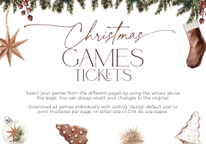 CHG53-00 5x3.5" Christmas Games Tickets 51-53 - Cozy Christmas: CHG53-00 Christmas Games BUNDLE - Cozy Christmas