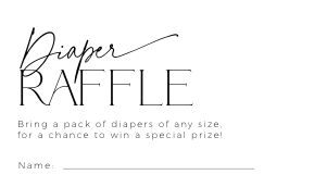 BB035-02 2 3.5x2 Diaper Raffle Ticket - Basics: BBB35-01 Invitation Bundle - Basics