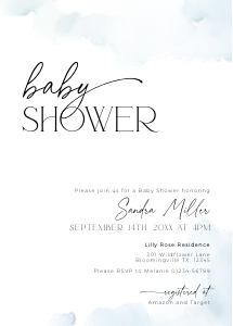 BB037-01 5x7 Invitation - Cloud Nine Blue: BBB37-01 Invitation BUNDLE - Cloud Nine Blue