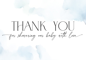 BB037-04 Flat Thank You Note - Cloud Nine Blue: BBB37-01 Invitation BUNDLE - Cloud Nine Blue