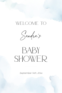 BB037-11 24x36" Welcome Sign - Cloud Nine Blue: BB037-11 Welcome Sign - Cloud Nine Blue