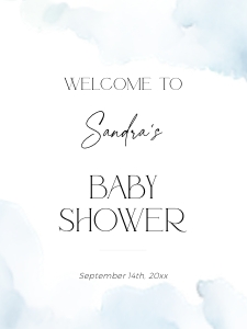 BB037-11 18x24" Welcome Sign - Cloud Nine Blue: BB037-11 Welcome Sign - Cloud Nine Blue