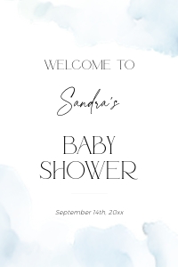 BB037-11 20x30" Welcome Sign - Cloud Nine Blue: BB037-11 Welcome Sign - Cloud Nine Blue