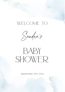 BB037-11 DIN A2 Welcome Sign - Cloud Nine Blue: BB037-11 Welcome Sign - Cloud Nine Blue