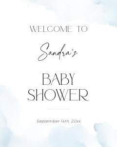 BB037-11 8x10" Welcome Sign - Cloud Nine Blue: BB037-11 Welcome Sign - Cloud Nine Blue