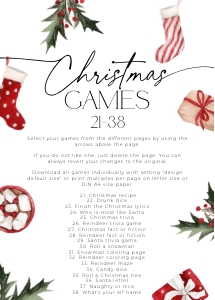 CHG47-00 5x7" Christmas Games 21-38 - Christmas Stockings: CHG47-00 Christmas Games BUNDLE - Christmas Stockings