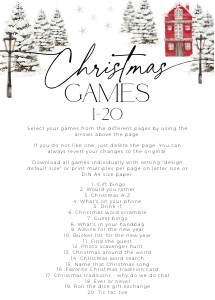 CHG48-00 5x7" Christmas Games 1-10 - Christmas Village: CHG48-00 Christmas Games BUNDLE - Christmas Village