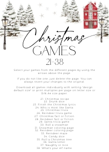CHG48-00 5x7" Christmas Games 21-38 - Christmas Village: CHG48-00 Christmas Games BUNDLE - Christmas Village