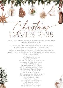 CHG53-00 5x7" Christmas Games 21-38 - Cozy Christmas: CHG53-00 Christmas Games BUNDLE - Cozy Christmas