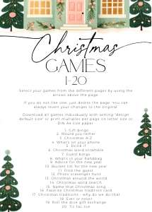 CHG46-00 5x7" Christmas Games 1-10 - Christmas Houses: CHG46 Christmas Games BUNDLE - Chrisstmas Houses