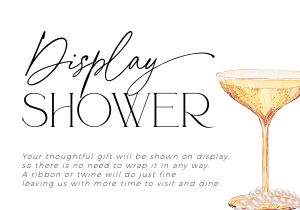BS061-02 5x3.5 Display Shower Card - Pearls and Prosecco: BSB61-01 Invitation BUNDLE - Pearls and Prosecco