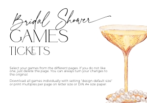 BSG61-00 Bridal Shower Game Tickets - Pearls and Prosecco: BSG61-00 Bridal Shower Games - Pearls and Prosecco