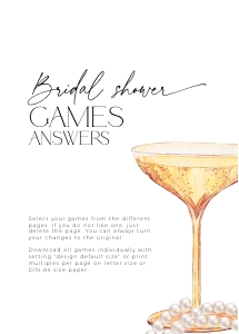 BSG61-00 Bridal Shower Games Answers - Pearls and Prosecco: BSG61-00 Bridal Shower Games - Pearls and Prosecco