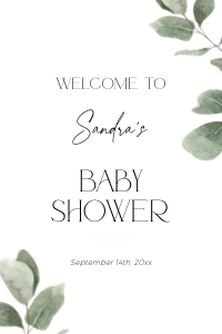 BB039-11 24x36" Welcome Sign - Eucalyptus: BB039-11 Welcome Sign - Eucalyptus