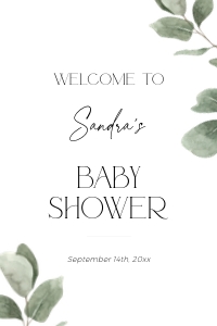 BB039-11 20x30" Welcome Sign - Eucalyptus: BB039-11 Welcome Sign - Eucalyptus