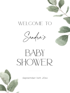 BB039-11 18x24" Welcome Sign - Eucalyptus: BB039-11 Welcome Sign - Eucalyptus