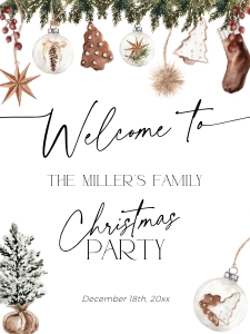 CH053-04 18x24 Welcome Sign - Cozy Christmas: CH053-04 Welcome Sign - Cozy Christmas
