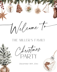 CH053-04 8x10 Welcome Sign - Cozy Christmas: CH053-04 Welcome Sign - Cozy Christmas