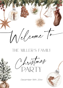 CH053-04 DIN A2 Welcome Sign - Cozy Christmas: CH053-04 Welcome Sign - Cozy Christmas