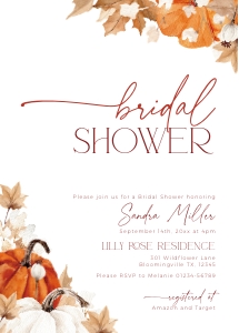 BS063-01 5x7 Invitation - Fall in Love Pumpkin: BSB63-01 Invitation Bundle - Fall in Love Pumpkin