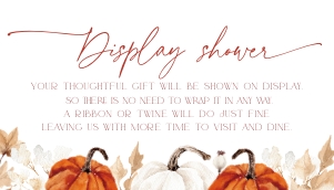 BS063-02 3.5x2 Display Shower Card - Fall in Love Pumpkin: BSB63-01 Invitation Bundle - Fall in Love Pumpkin