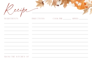 BS063-05 6x4 Recipe Card - Fall in Love Pumpkin: BSB63-01 Invitation Bundle - Fall in Love Pumpkin
