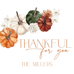 CH065-02 2x2 Thanksgiving Gift Tag - Colorful Pumpkins: CHB65-01 Thanksgiving Invitation Bundle - Colorful Pumpkins