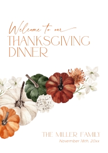 CH065-04 DIN A2 Welcome Sign - Colorful Pumpkins: CH065-04 Welcome Sign - Colorful Pumpkins