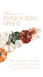 CH065-03 1080x1920 Electronic Thanksgiving Invitation - Colorful Pumpkins: CHB65-01 Thanksgiving Invitation Bundle - Colorful Pumpkins