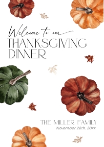 CH068-04 DIN A2 Welcome Sign - Dark Pumpkins: CH068-04 Welcome Sign - Dark Pumpkins