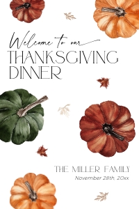 CH068-04 20x30" Welcome Sign - Dark Pumpkins: CH068-04 Welcome Sign - Dark Pumpkins