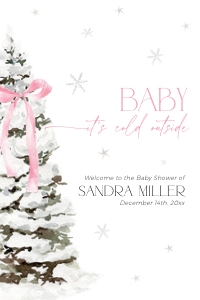 BB076-11 20x30" Welcome Sign - Christmas Tree Pink Bow: BB076-11 Welcome Sign - Christmas Tree Pink Bow