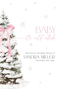 BB076-11 24x36" Welcome Sign - Christmas Tree Pink Bow: BB076-11 Welcome Sign - Christmas Tree Pink Bow