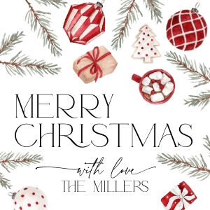 CH073-02 2x2 Gift Tag - Red Christmas: CHB73-01 Invitation Bundle - Red Christmas