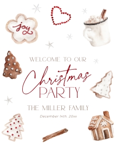 CH074-04 8x10 Welcome Sign - Christmas Cookies: CH074-04 Welcome Sign - Christmas Cookies