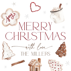CH074-02 2x2 Gift Tag - Christmas Cookies: CH074-02 Gift Tag - Christmas Cookies