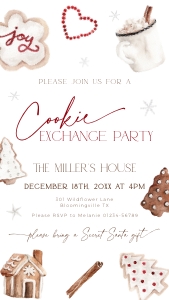 CH074-03 1080x1920 Electronic Invitation - Christmas Cookies: CHB74-01 Invitation Bundle - Christmas Cookies