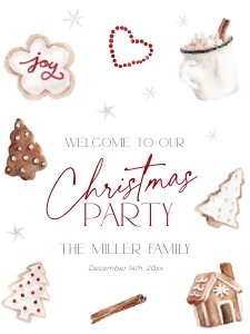CH074-04 18x24 Welcome Sign - Christmas Cookies: CH074-04 Welcome Sign - Christmas Cookies