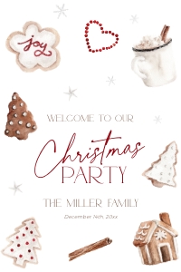 CH074-04 24x36 Welcome Sign - Christmas Cookies: CH074-04 Welcome Sign - Christmas Cookies