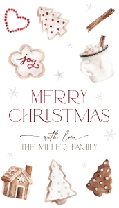 CH074-02 2x3.5 Gift Tag - Christmas Cookies: CH074-02 Gift Tag - Christmas Cookies