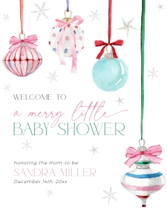BB079-11 8x10" Welcome Sign - Pastel Christmas Ornaments: BB079-11 Welcome Sign - Pastel Christmas Ornaments