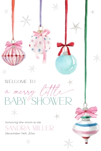 BB079-11 24x36" Welcome Sign - Pastel Christmas Ornaments: BB079-11 Welcome Sign - Pastel Christmas Ornaments