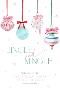 CH079-04 24x36 Welcome Sign - Pastel Christmas Ornaments: CH079-04 Welcome Sign - Pastel Christmas Ornaments