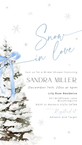 BS077-03 1080x1920px Electronic Invitation - Christmas Tree Blue Bow: BSB77-01 Invitation Bundle - Christmas Tree Blue Bow