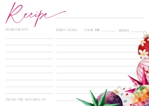 BS078-05 7x5 Recipe Card - Bright Christmas: BSB78-01 Invitation Bundle - Bright Christmas